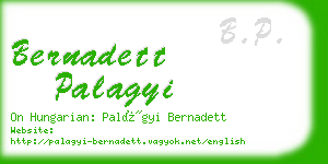 bernadett palagyi business card